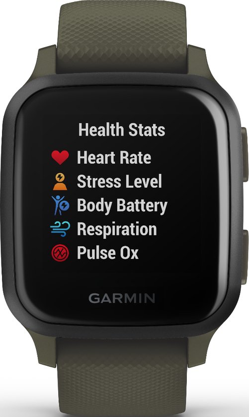 Garmin Venu Sq Music Health - Smartwatch met Muziekopslag - 6 dagen batterij - 41 mm - Moss/Slate - Garmin