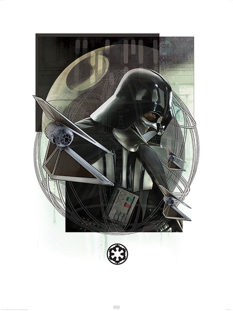 Star Wars Poster - Star Wars Darth Vader Strikers - 80 X 60 Cm - Zwart