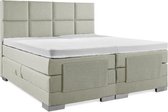 Boxspring Elektrische  Plint 200x200 Compleet Groen 8 vlaks