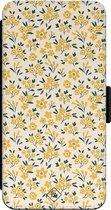 iPhone 13 Pro bookcase leer hoesje - Yellow garden