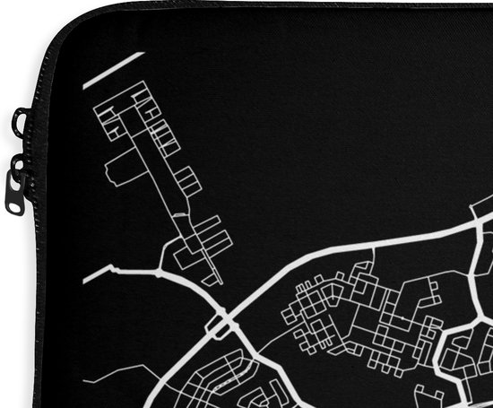 Housse ordinateur 13 pouces - Almere - Carte - Zwart - Housse ordinateur