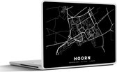 Laptop sticker - 10.1 inch - Kaart - Hoorn - Zwart - 25x18cm - Laptopstickers - Laptop skin - Cover