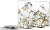 Laptop sticker - 15.6 inch - Kinderen - Jungle Decoratie - Dinosaurus
