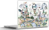 Laptop sticker - 15.6 inch - Kinderen - Luchtballon - Draak