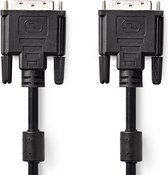 DVI-Kabel | DVI-D 24+1-Pins Male | DVI-D 24+1-Pins Male | 2560x1600 | Vernikkeld | 3.00 m | PVC | Zwart | Polybag