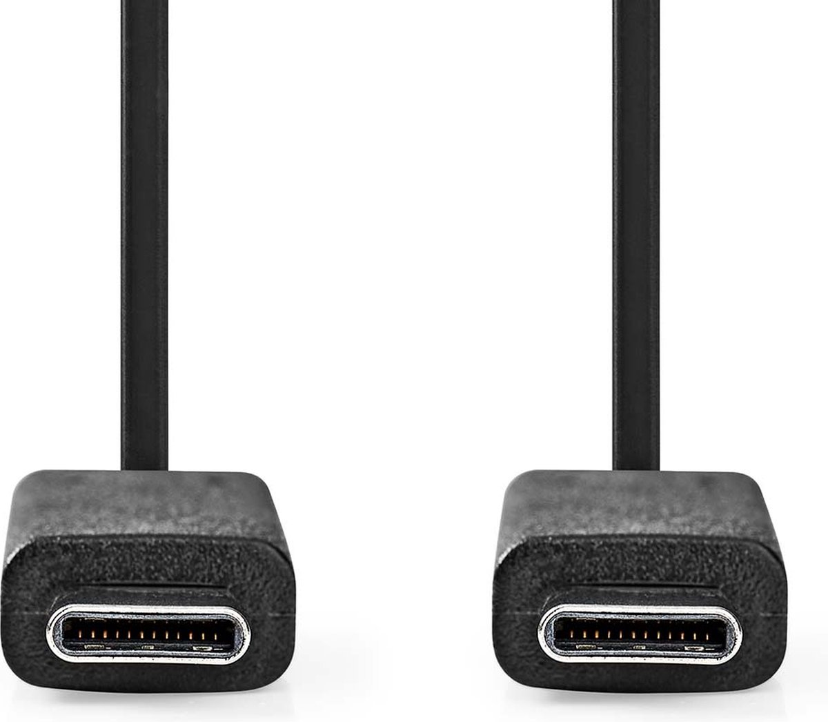 USB-Kabel | USB 3.2 Gen 2 | USB-C™ Male | USB-C™ Male | 10 Gbps | Vernikkeld | 1.00 m | Rond | PVC | Zwart | Blister