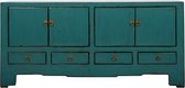 Fine Asianliving Antiek Chinees TV-meubel Teal Glanzend B138xD40xH66cm Chinese Meubels Oosterse Kast