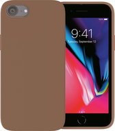 Ceezs geschikt voor Apple iPhone 7 hoesje / geschikt voor Apple iPhone 8 hoesje siliconen / Apple geschikt voor Apple iPhone SE 2020 / SE 2022 hoesje - Bruin