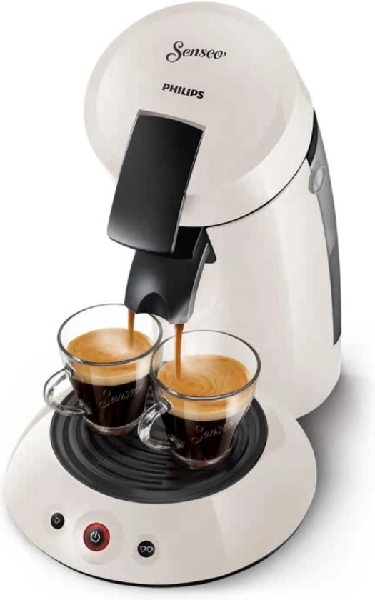 Philips - Koffiepadmachine met Original Crema - Wit |