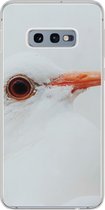 Geschikt voor Samsung Galaxy S10e hoesje - Close-up van een witte duif - Siliconen Telefoonhoesje