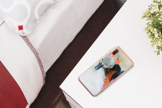 Convient pour coque Samsung Galaxy A20e - Cygne - Poussin - Macro - Coque de téléphone en Siliconen
