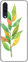 Geschikt voor Samsung Galaxy A50 hoesje - Waterverf - Bladeren - Planten - Siliconen Telefoonhoesje
