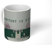 Mok - Zwarte letters op een lichtgroene achtergrond - 350 ML - Beker