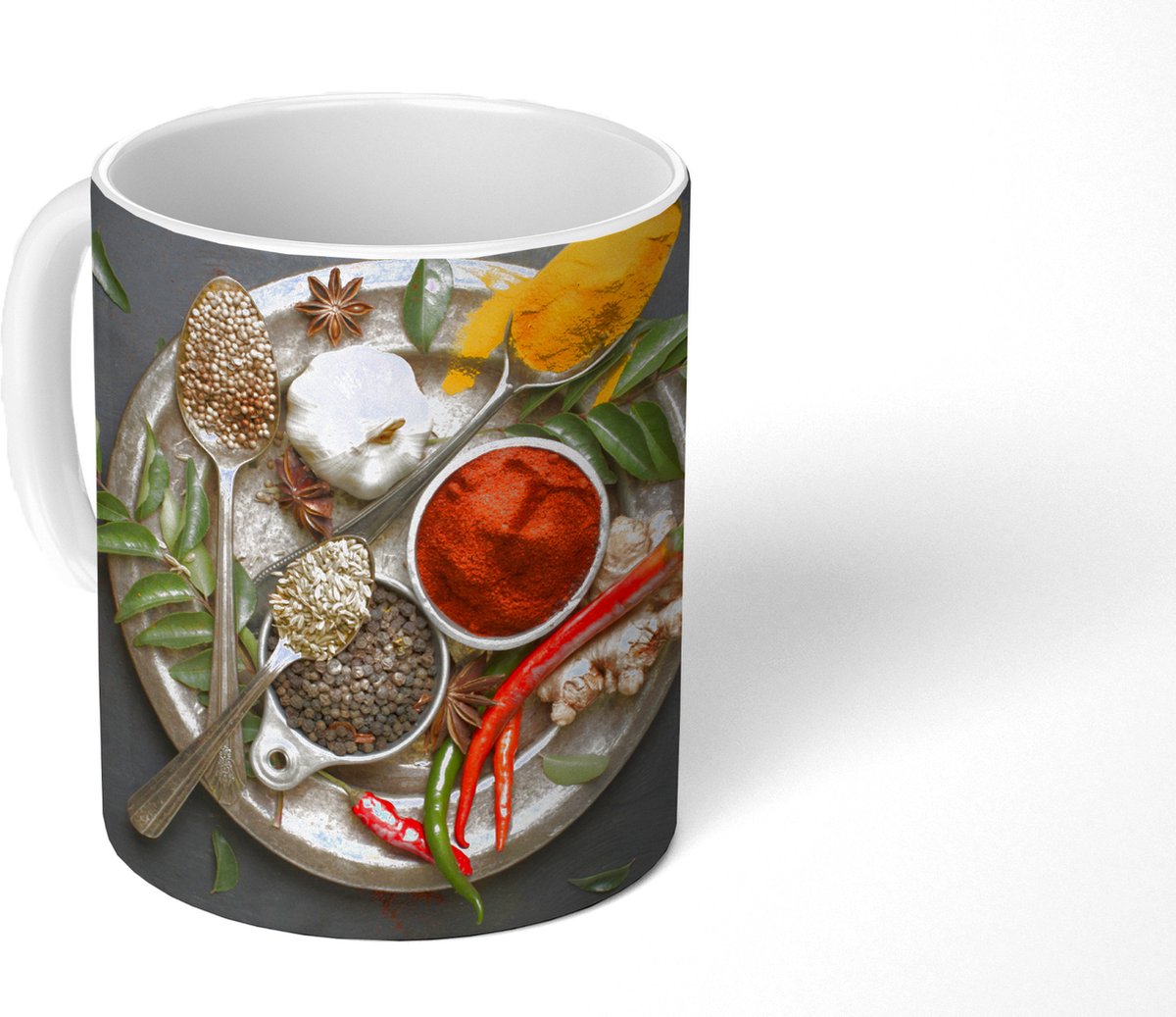 Mok - Kruiden op zilveren plaat - 350 ML - Beker