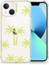 TPU Case anti-shock Geschikt voor iPhone13 Smartphone hoesje met doorzichtige rand Palmtrees