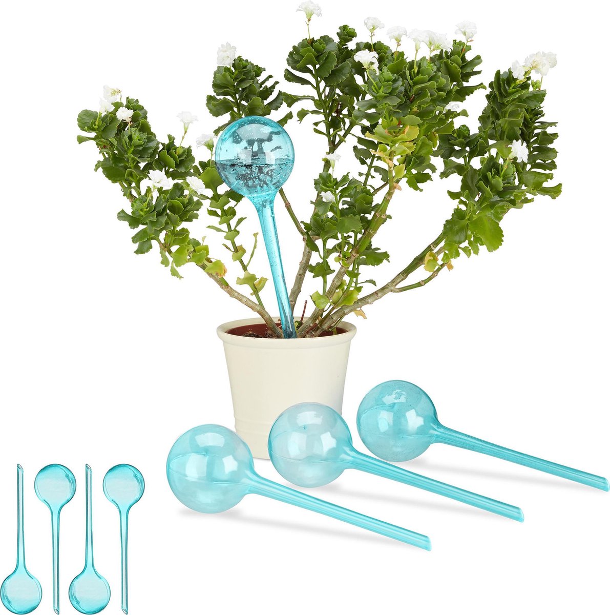8x waterdruppelaar - watergeefsysteem - planbewateringssysteem - lichtblauw