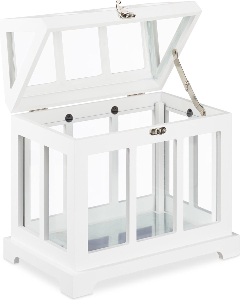 mini kweekkas - set van 2 - vensterbank - binnen - glas - MDF - 2 groottes - wit — cadeau in Wonen & Interieur - foto 8
