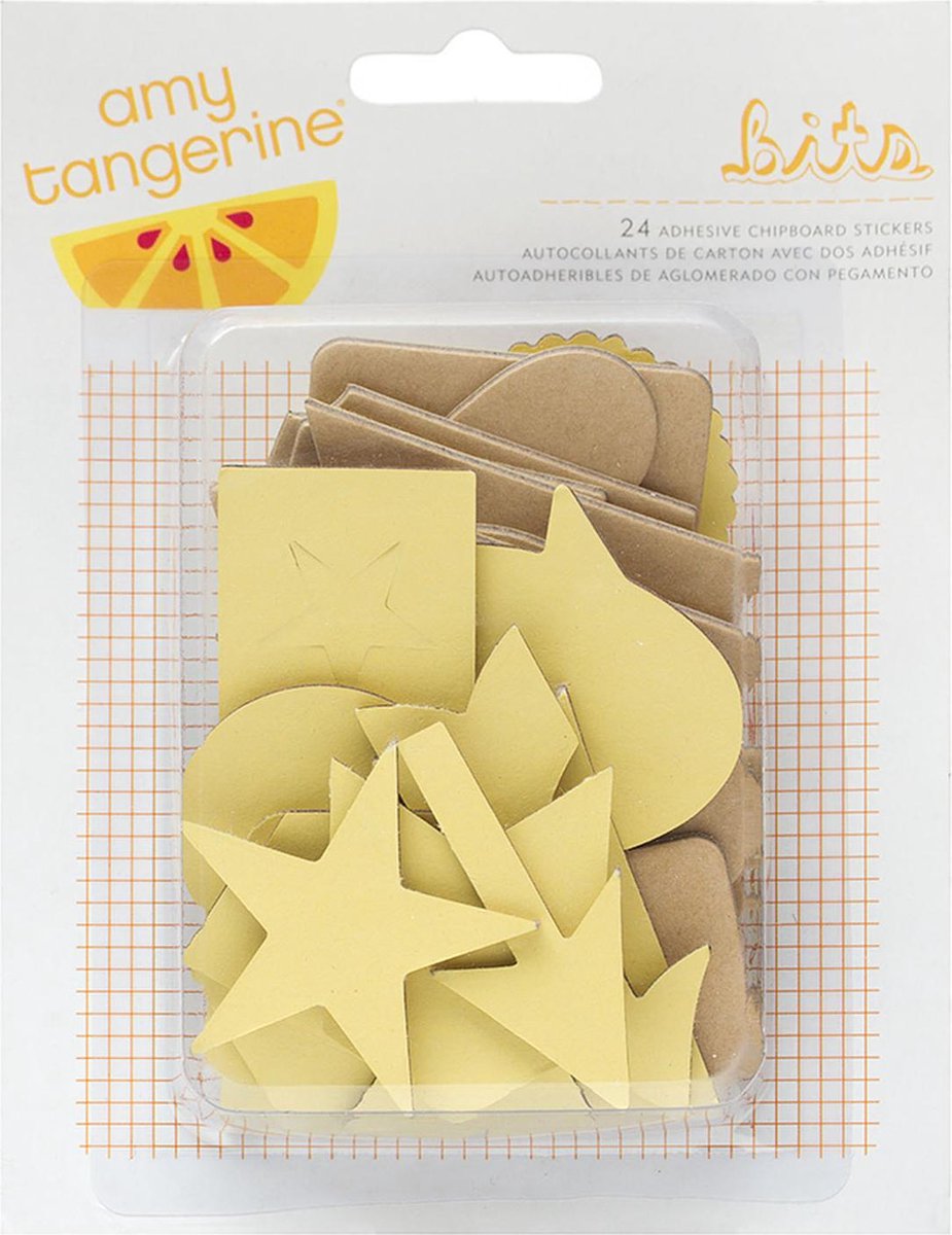 Afbeelding van product American Crafts  Embellishments cut & paste x24 adhesive chipboard pieces