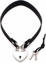 Lock-It Heart Choker Met Afsluitbaar Hartje - Sexy Lingerie & Kleding - Accessoires - Dames Lingerie - Accessoires