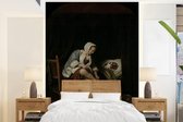 Behang - Fotobehang Het morgentoilet - Jan Steen - Breedte 190 cm x hoogte 260 cm