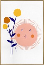 JUNIQE - Poster met kunststof lijst Sunshine Bouquet -40x60 /Kleurrijk