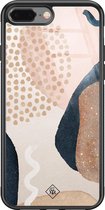 iPhone 8 Plus/7 Plus hoesje glass - Abstract dots | Apple iPhone 8 Plus case | Hardcase backcover zwart