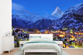 Papier peint photo en vinyle - Lever de soleil sur le Cervin suisse à Zermatt largeur 330 cm x hauteur 220 cm - Tirage photo sur papier peint (disponible en 7 tailles)