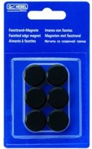 magneten 20 x 8 mm zwart 6 stuks