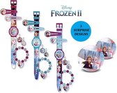 surprisebal Frozen II meisjes 7 cm blauw 3-delig