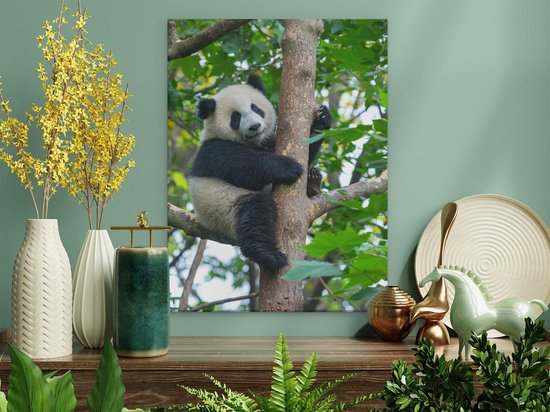 Artaza Peinture sur Toile Panda dans les Arbres - 30x40 - Klein - Photo sur Toile - Impression sur Toile