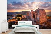 Behang - Fotobehang Kreta - Griekenland - Windmolen - Breedte 390 cm x hoogte 260 cm