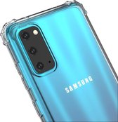 Ceezs Military Shockproof TPU hoesje geschikt voor Samsung Galaxy S20 FE - telefoonhoesje met verstevigd design - Back cover - TPU/silicone hoesje - transparant