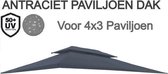 El Jardin - Waterdicht dak voor Partytent | 4x3 | Bruin | Voor paviljoen met 6 poten