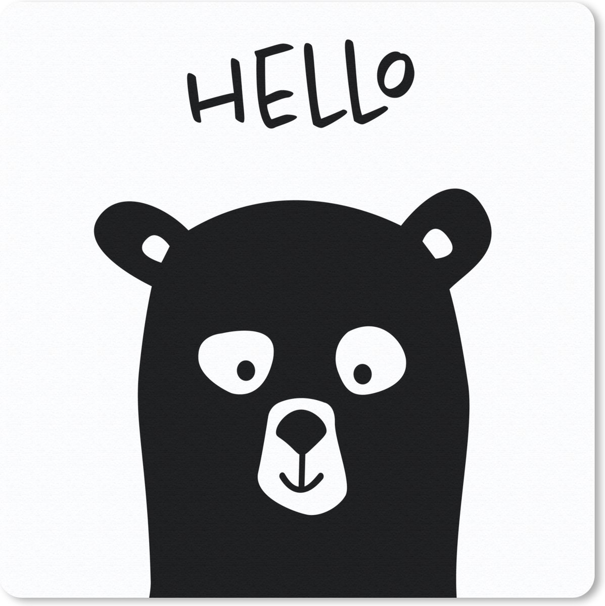 Muismat 30x30 cm - Mousepad Hello - Beer - Quotes - Spreuken - Muismatten