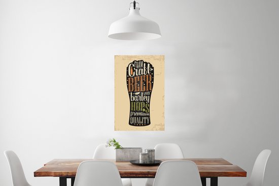 Illustration moderne de papier affiche bière 60x90 cm - Tirage photo sur Poster (décoration murale salon / chambre)