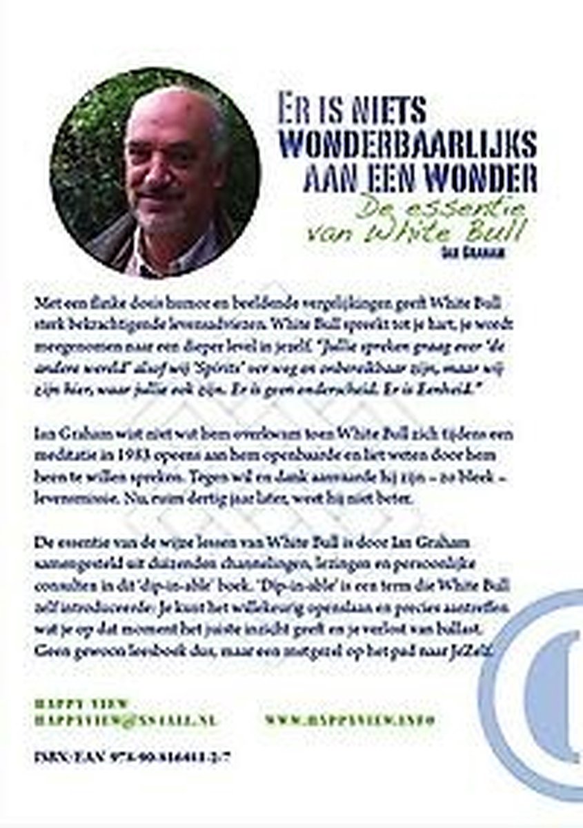 Er is niets wonderbaarlijks aan een wonder - back cover