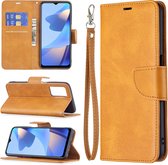 Oppo A16 / A16s / A54s Hoesje - MobyDefend Wallet Book Case Met Koord - Lichtbruin - GSM Hoesje - Telefoonhoesje Geschikt Voor: Oppo A16 / Oppo A16s / Oppo A54s