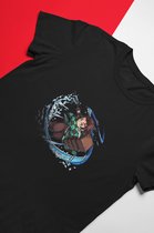 Tanjiro Water Attack T-Shirt | Kimetsu No Yaiba | Demon slayer | Anime Manga Merchandise | Maat M