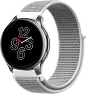 Nylon Smartwatch bandje - Geschikt voor  OnePlus Watch nylon bandje - zeeschelp - Strap-it Horlogeband / Polsband / Armband