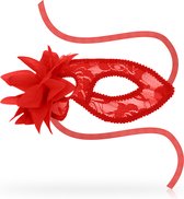 OHMAMA MASKS | Ohmama Masks Lace Eyemask And Flower - Red | BDSM | Fetish Mask