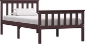 Bedframe Met Led Stof Taupe 150X200 Cm