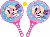 strandtennisset Minnie Mouse 3-delig roze/blauw