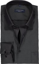 CASA MODA comfort fit overhemd - antraciet grijs - Strijkvrij - Boordmaat: 38