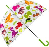 paraplu Crazy Dino 48 cm polyester transparant