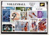 Volleybal – Luxe postzegel pakket (A6 formaat) : collectie van 50 verschillende postzegels van volleybal – kan als ansichtkaart in een A6 envelop - authentiek cadeau - kado - geschenk - kaart - volley - oranje - balsport - smash - net