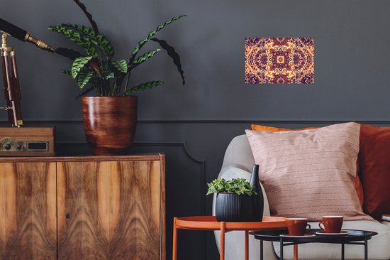 Stickers muraux - Film autocollant - Tapis persan - Motifs - Rouge - Jaune - 30x20 cm - Film adhésif - Stickers muraux chambre d'enfant - Papier peint autocollant - Papier peint autocollant - Film autocollant