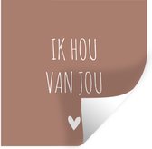 Stickers muraux - Citations - Je t'aime - Proverbes - 120x120 cm - Feuille adhésive XXL