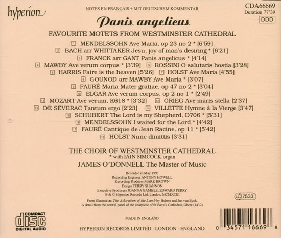 Westminster Cathedral Choir - Panis Angelicus (CD)