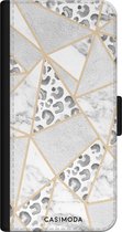 iPhone 11 bookcase leer hoesje - Stone & leopard