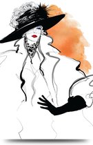 Maison de France - Canvas Haute couture tekeningen - 1 - canvas - 80 x 120 cm